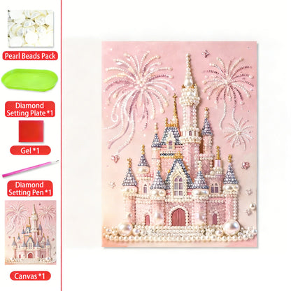 🔥Last Day 50% OFF - 🏰✨DIY Beaded Art Kit - Castle Pearl Painting🎇
