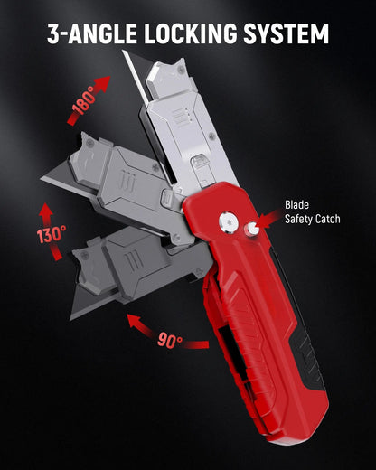 2-in-1 Folding Utility Knife and Razor Blade Scraper Tool