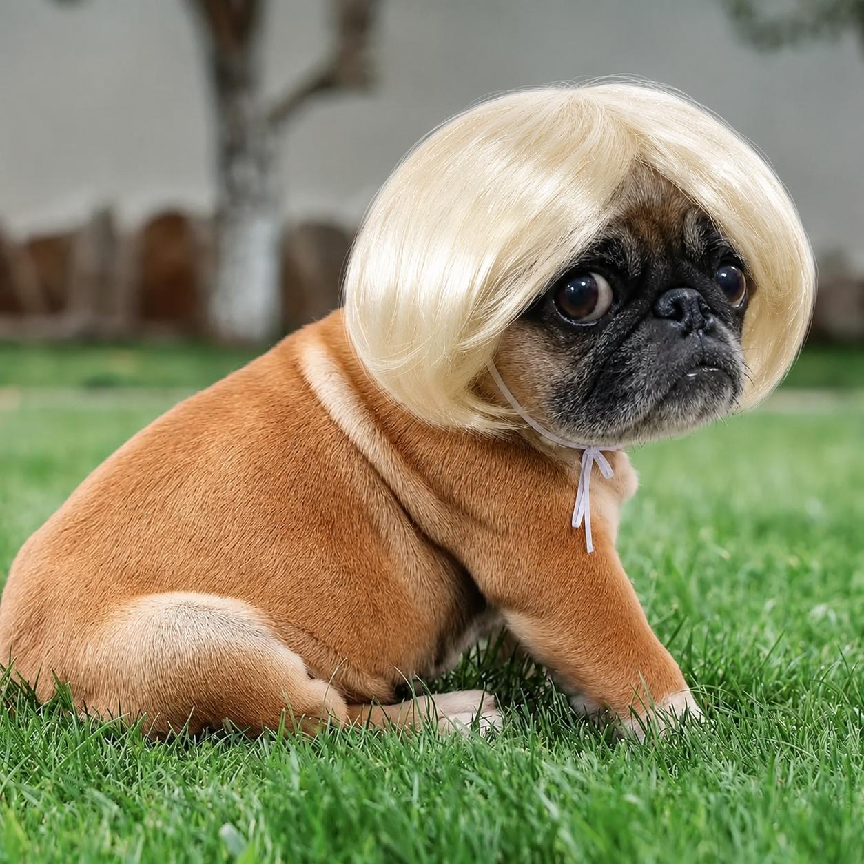 🔥2026 HOT SALE 49% OFF - 🐶 Funny Pet Wig Headband for Dogs & Cats – Cute Costume Accessory for Photos, Parties & Holidays