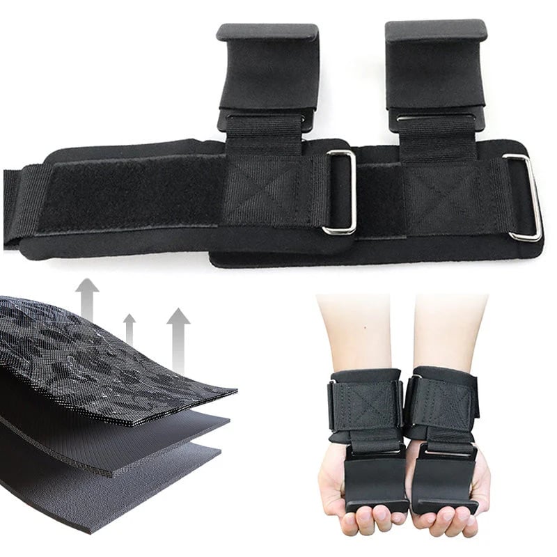 Max-Weight Lifting Hooks - Elite Wrist Support for Powerlifting