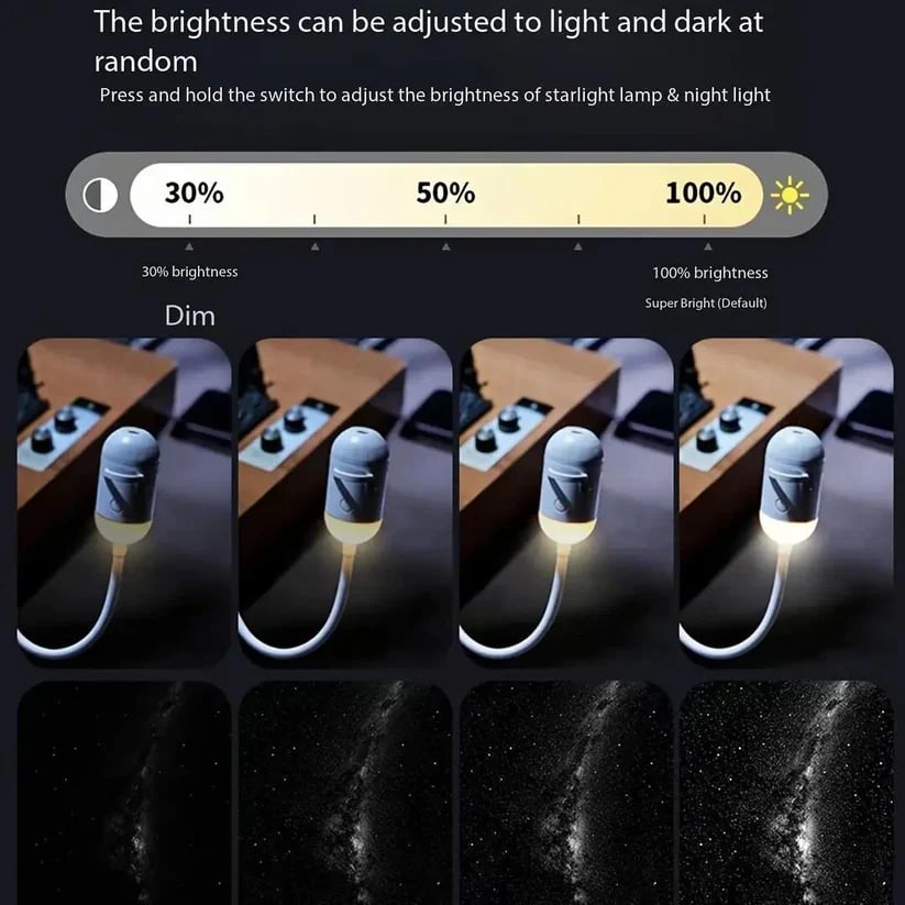 🌌5D Mini Galaxy Star Projector – Dynamic Ambient Lighting for Bedrooms, Cars & Relaxing Spaces