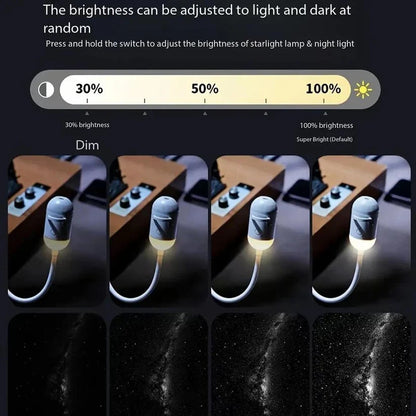 🌌5D Mini Galaxy Star Projector – Dynamic Ambient Lighting for Bedrooms, Cars & Relaxing Spaces