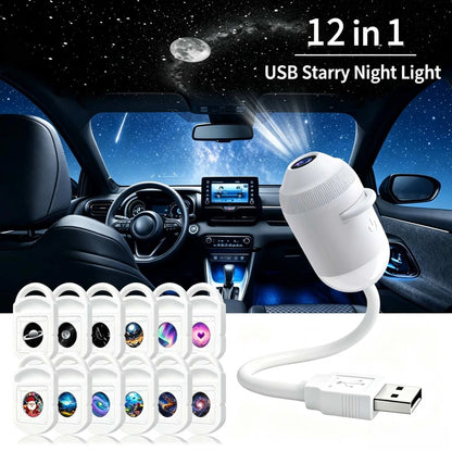 🌌5D Mini Galaxy Star Projector – Dynamic Ambient Lighting for Bedrooms, Cars & Relaxing Spaces