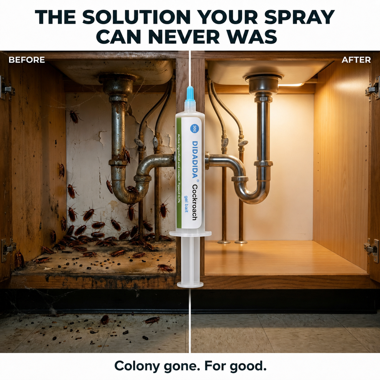 DIDADIDA Cockroach Gel Bait — Professional-Grade Roach Killer